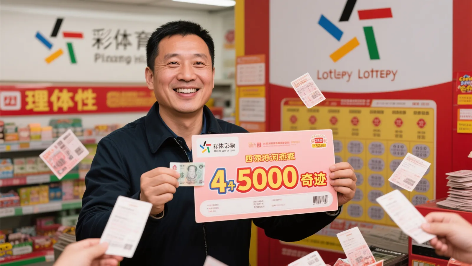 男子凭人民币编码灵感 4元投注中体彩500万