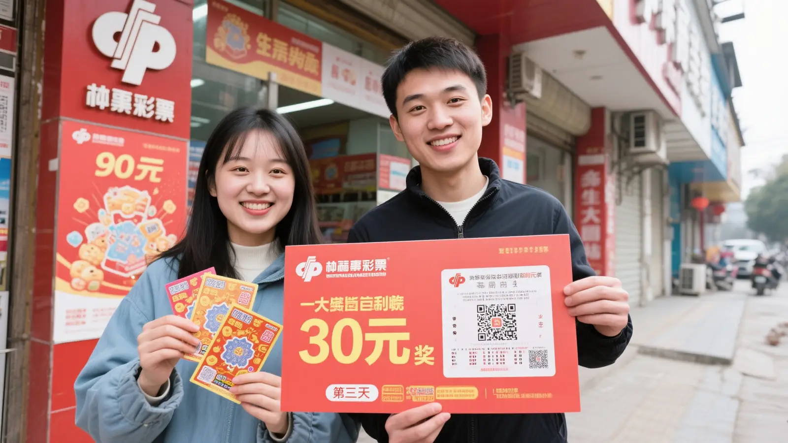 年轻情侣玩福彩刮刮乐仅4天即中30万：仍将脚踏实地努力工作
